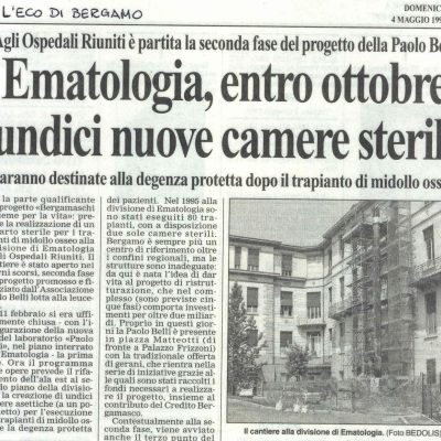 Articolo dell'Eco di Bergamo