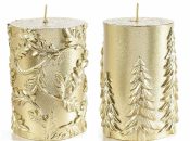 candele-di-natale-dorate_Misure Ø 7 cm x 10 H